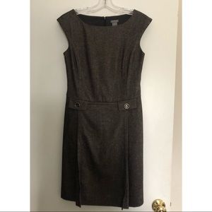 Tweed Ann Taylor dress with gold details